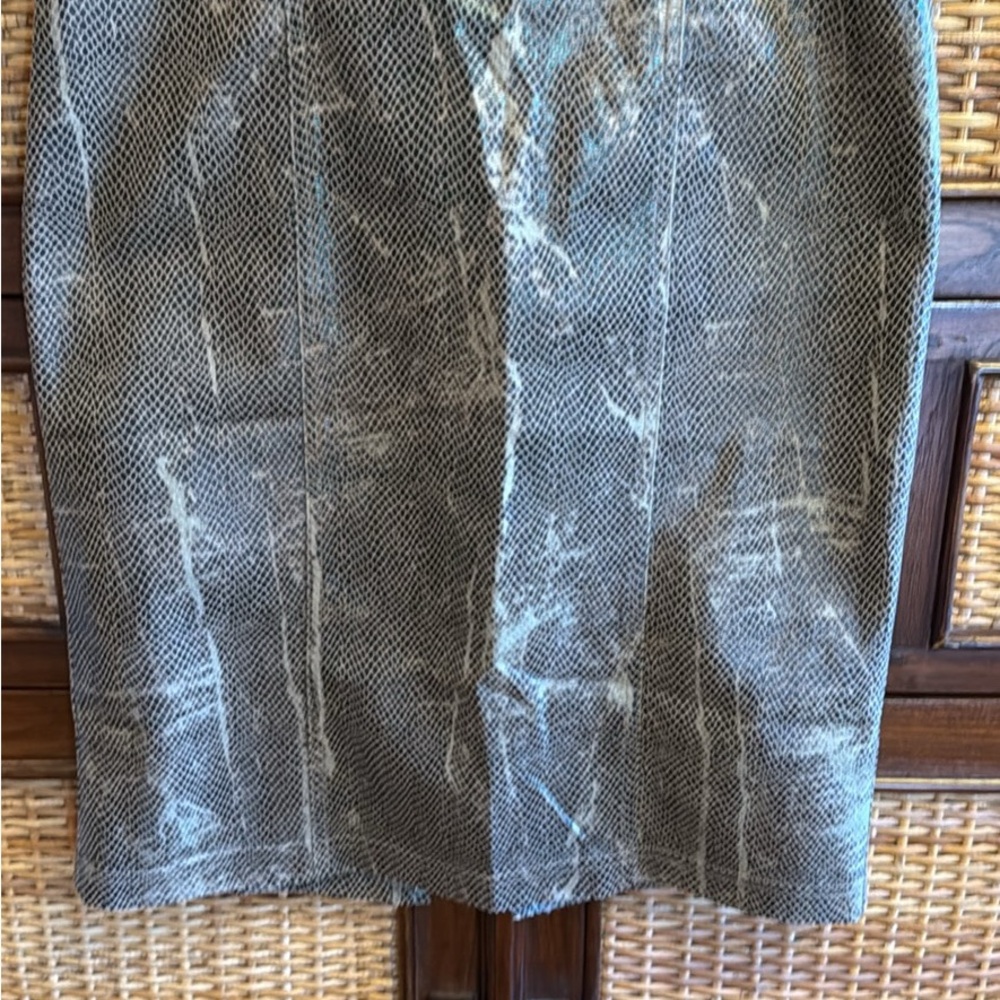Elegant Gold brown Snake Print Skirt